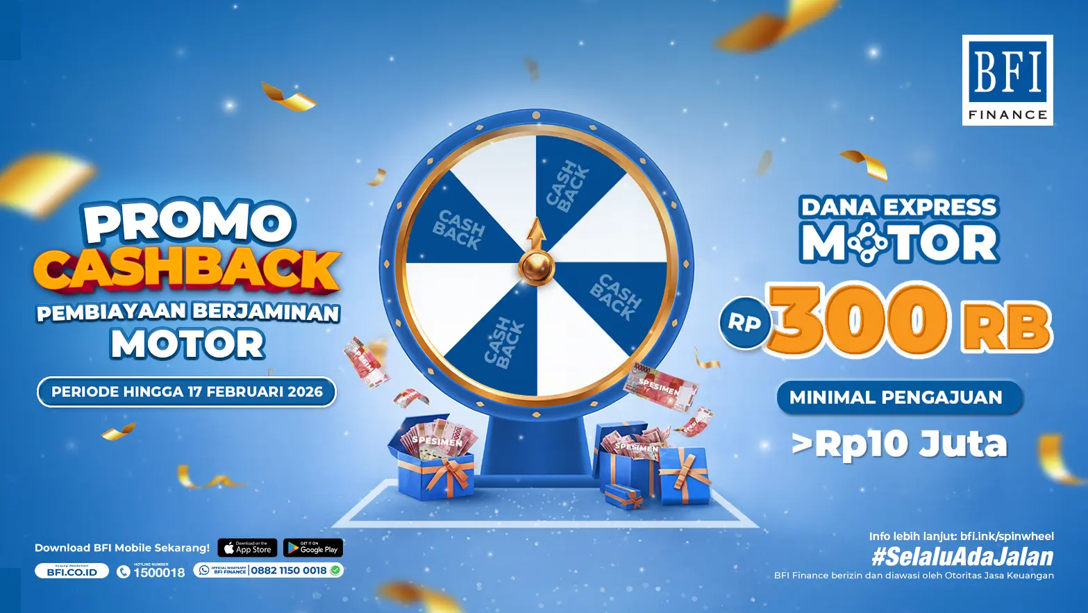 Promo Cashback Spin Wheel Mobil & Motor