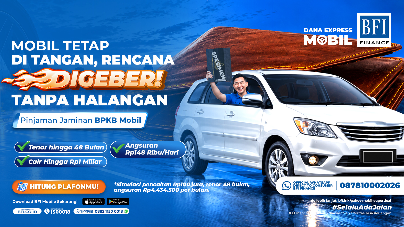 BFI Dana Express Car - Cash Loan Guaranteed by Car BPKB - Superdeal Package
