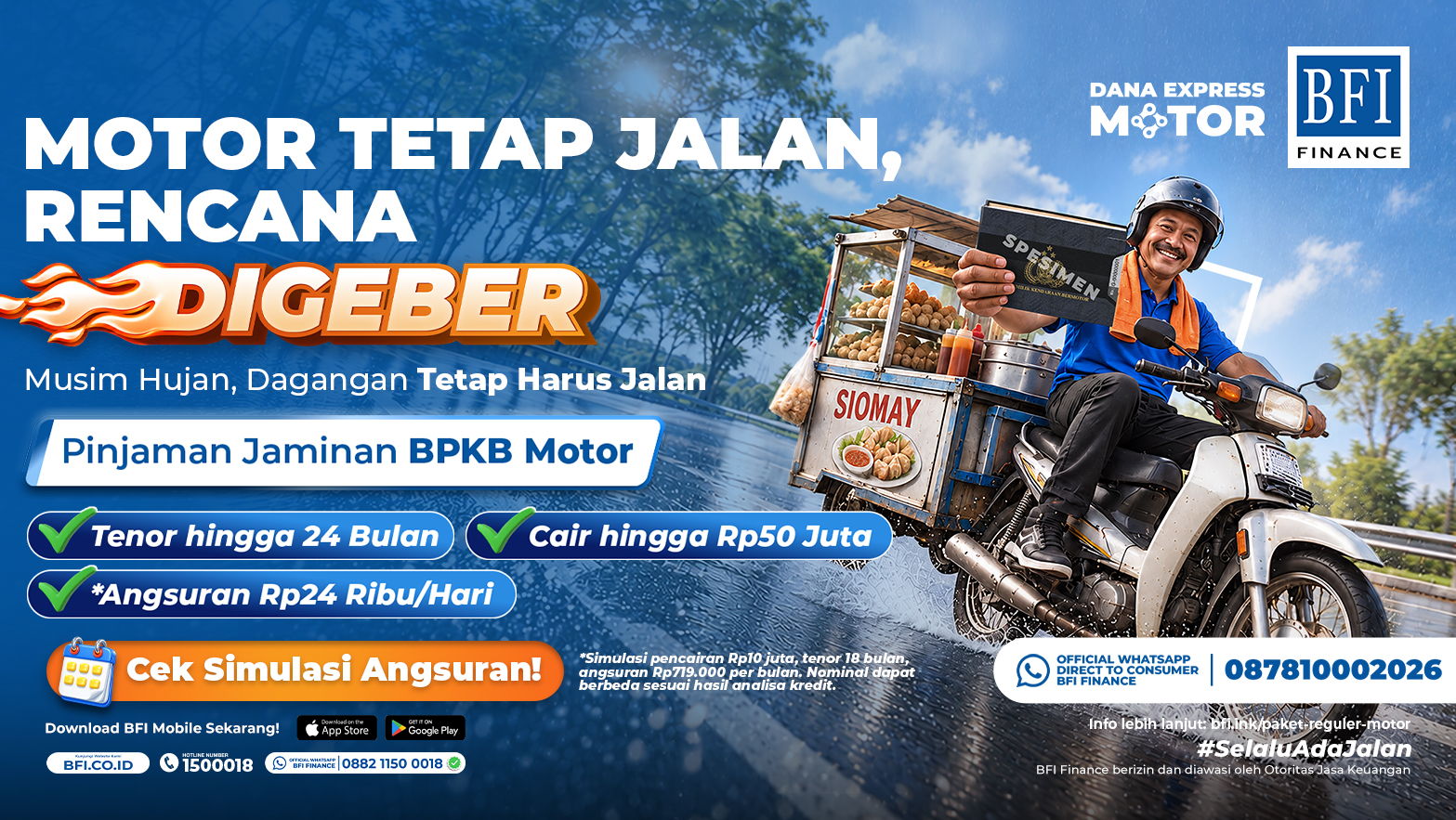 BFI Dana Express Motor - Cash Loan Guaranteed by Motor BPKB - Regular Package