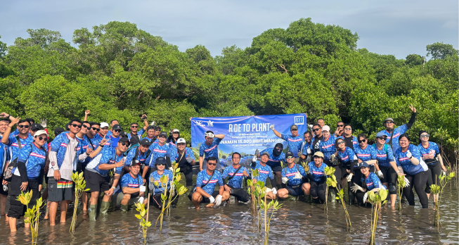 Mangrove planting at Kelan Beach, Badung Regency, Bali (11/22/2025)